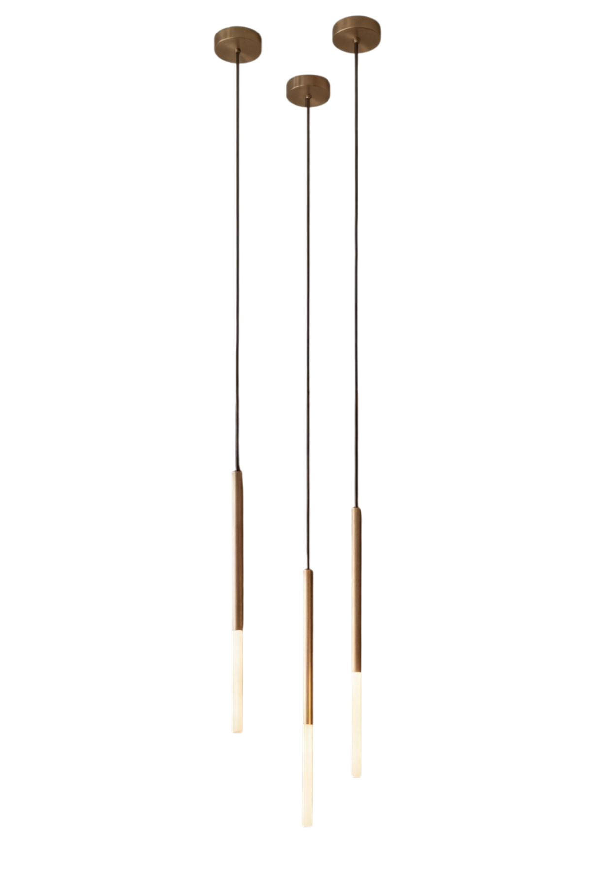 Three Gesture pendants hanging down
